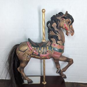 San Francisco Music Box Carver Charles Carmel Carousel Horse  broken ear
